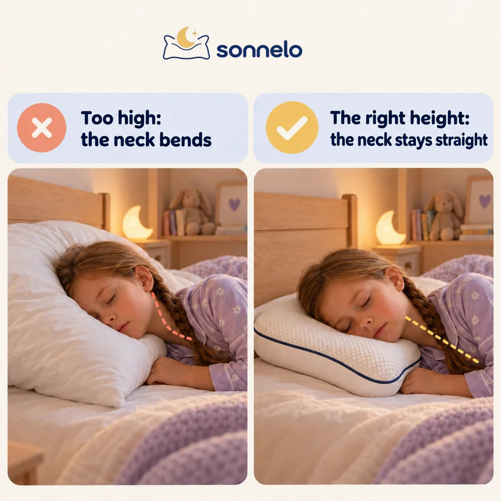 Pillow too high vs. pillow at the right height