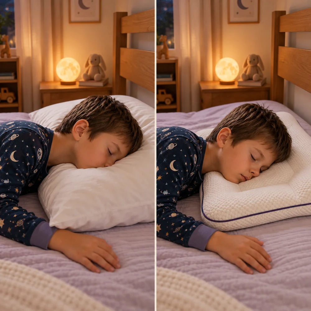 Child sleeping on the Sonnelo pillow